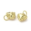 Rack Plating Brass Micro Pave Clear Cubic Zirconia Charms KK-G487-02G-2