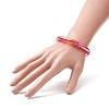 4Pcs 4 Color Acrylic Curved Tube Stretch Bracelets Set for Women BJEW-JB09305-01-3