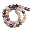 Natural Violet Strawberry Quartz Beads Strands G-P530-B02-04-3