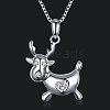 925 Sterling Silver Pendant Necklaces NJEW-BB32696-4
