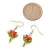 Flower Handmade Glass Seed Beads & Acrylic Beads Dangle Earrings EJEW-MZ00359-01-3