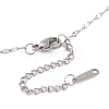 Non-Tarnish Woven Net/Web with Feather 304 Stainless Steel Pendant Necklaces for Women NJEW-G087-09P-4