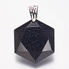 Synthetic Blue Goldstone Pendants G-E338-09A-1