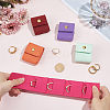 5Pcs 5 Colors PU Leather Ring Organizer Rolls ABAG-CL0001-68-3