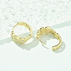 Brass Micro Pave Clear Cubic Zirconia Hoop Earrings EJEW-C122-03G-3