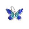 925 Sterling Silver Enamel Butterfly Charms STER-D300-28P-06-1