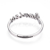 304 Stainless Steel Word Adjustable Ring RJEW-L107-031P-3