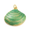 Real 18K Gold Plated Rack Plating Brass Enamel Pendants KK-M293-32G-04-1