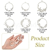 12Pcs 6 Style Alloy Open Back Bezel Pendants FIND-YW0007-36-8