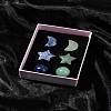 Natural Gemstone Healing Moon & Star & Round Ornaments AJEW-FS0001-12A-9