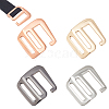 WADORN 8Pcs 4 Style Alloy Slider Buckles FIND-WR0010-84-1