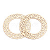 Rack Plating Brass Filigree Donut Pendant KKC-T001-62KC-1