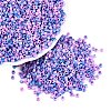 Opaque Picasso Cylinder Glass Beads SEED-Q039-06A-06-1