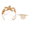 Alloy Starfish Cuff Bangle & Ring Sets for Women SJEW-C005-01G-4