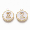 Brass Micro Pave Cubic Zirconia Pendants KK-T062-04Z-NF-1