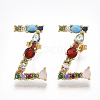 (Jewelry Parties Factory Sale)Brass Micro Pave Cubic Zirconia Ear Studs EJEW-S201-41Z-2