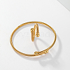 Stainless Steel Cuff Bangle & Open Ring KL5618-3