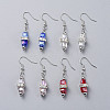 Electroplate Glass Dangle Earrings EJEW-JE03687-1