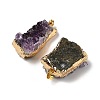 Raw Rough Natural Amethyst Pendants G-H084-10G-2