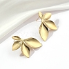 201 Stainless Steel Leaf Stud Earrings EJEW-D084-07G-1