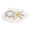 Cloud Shape Porcelain Tray AJEW-WH0326-62-1