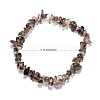 Smoky Quartz Chips Stretch Bracelets BJEW-JB01308-05-2