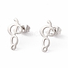 201 Stainless Steel Stud Earring Findings EJEW-A071-15P-1