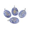 Natural Blue Spot Jasper Pendants G-R443-03C-1