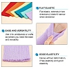 BENECREAT 6Pcs 6 Colors Polyester Elastic Ribbing Fabric for Cuffs DIY-BC0006-53A-4