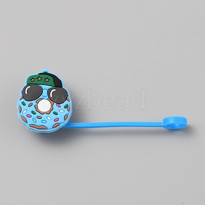 PVC & Silicone Dustproof Straw Cap AJEW-CJC0007-02E-1