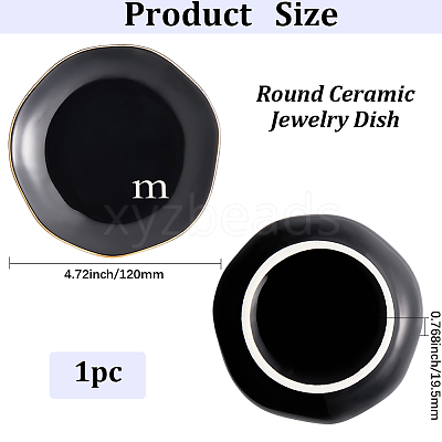 Round Ceramic Jewelry Dish AJEW-WH20067-015B-1