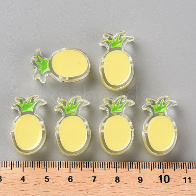 Transparent Enamel Acrylic Beads TACR-S155-002B-1