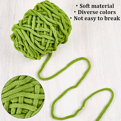 2 Skeins 2 Colors Super Bulky Chenille Polyester Yarn OCOR-CY0002-63B-1