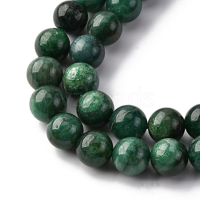 Natural Fuchsite Beads Strands G-K393-A02-8mm-1