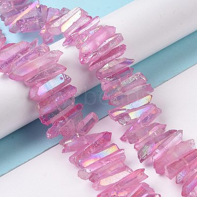 Natural Quartz Crystal Points Beads Strands G-K181-B12-1
