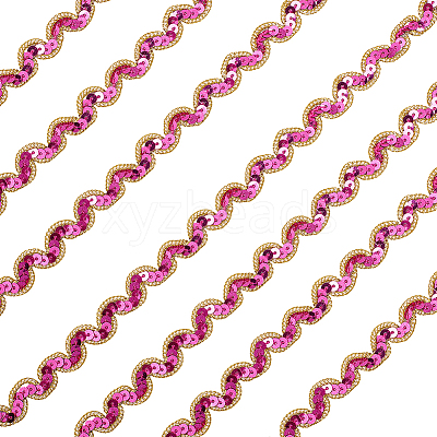 1Pc Paillette Wave Ribbon OCOR-CY0002-78A-1