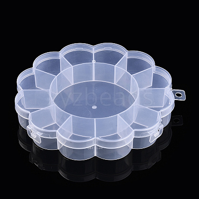 Flower Plastic Bead Storage Containers CON-Q023-21-1