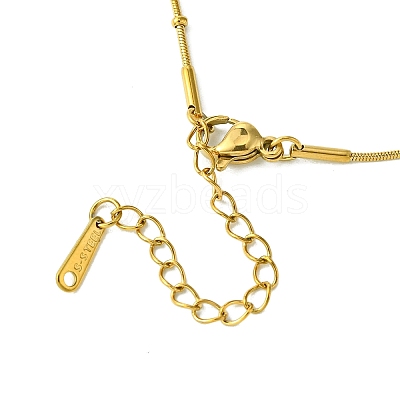 Ion Plating(IP) Initial Letter 304 Stainless Steel Pendant Necklace NJEW-R265-05G-A-1