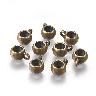 Tibetan Style Alloy Tube Bails TIBEP-LFH251Y-AB-LF-1