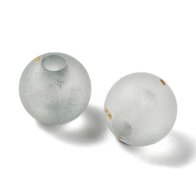 Frosted Transparent Acrylic Beads OACR-F013-13F-1