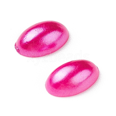 ABS Plastic Imitation Pearl Cabochons SACR-R755-6x4mm-ZM-1