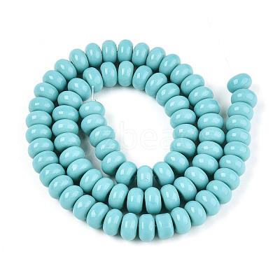 Opaque Spray Painted Glass Beads X-GLAA-ZX008-8mm-18R-1