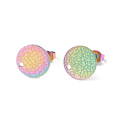 Ion Plating(IP) 304 Stainless Steel Ear Stud Findings STAS-O119-15C-M-1