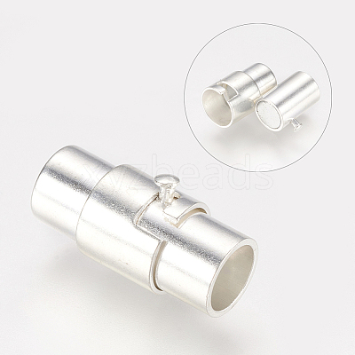 Brass Locking Tube Magnetic Clasps LS-MC077-S-1