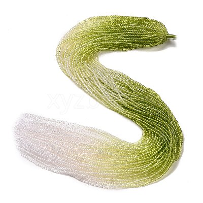 Transparent Gradient Color Glass Beads Strands GLAA-G101-2mm-13-1