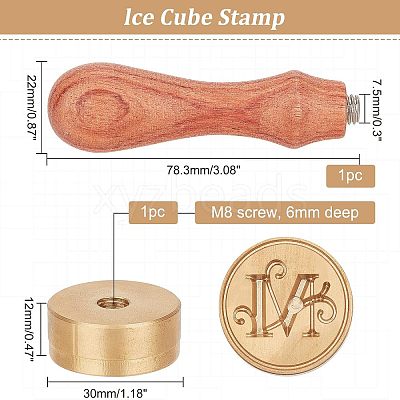 1Pc Brass Stamp Head DIY-OC0008-30M-1