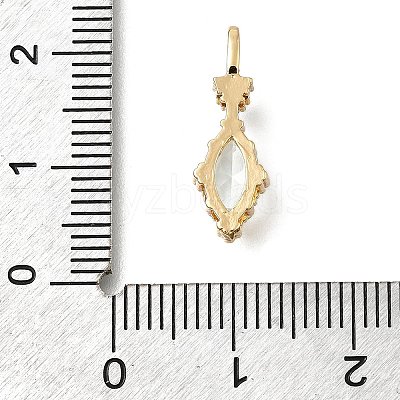 Brass Glass Pendants KK-U061-20G-02-1