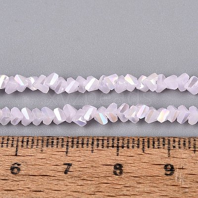 Electroplate Imitation Jade Glass Beads Strands EGLA-Q139-01A-B03-1
