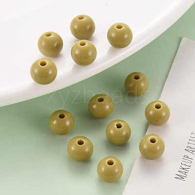 Opaque Acrylic Beads X-MACR-S370-C8mm-29-1
