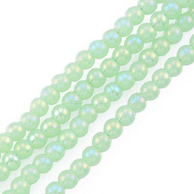 Electroplate Glass Beads Strands EGLA-N002-47-1